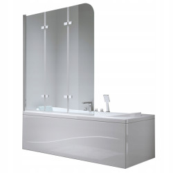 PARAWAN NAWANNOWY 120X140 CM PR05 CHROM SZKŁO 6MM PR05-120X140
