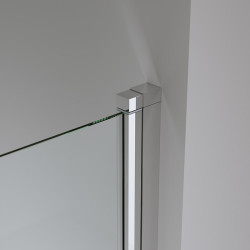 PARAWAN NAWANNOWY 120X140 CM PR05 CHROM SZKŁO 6MM PR05-120X140