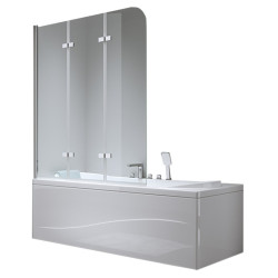 PARAWAN NAWANNOWY 120X140 CM PR05 CHROM SZKŁO 6MM PR05-120X140
