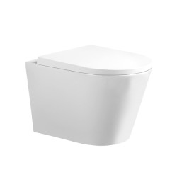 MISKA WC WISZĄCA TORNADO PRIMA-WH-TR-02 BIAŁA DESKA WOLNOOPADAJĄCA PRIMA-WH-TR-02