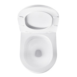 MISKA WC WISZĄCA TORNADO NERO-WH-03 BIAŁA DESKA WOLNOOPADAJĄCA DUROPLAST NERO-WH-03