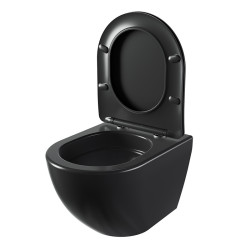 MISKA WC WISZĄCA TORNADO NERO-MTB-03 CZARNA DESKA WOLNOOPADAJĄCA DUROPLAST NERO-MTB-03