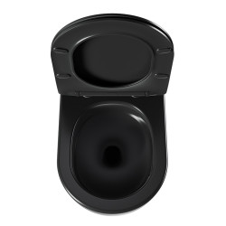 MISKA WC WISZĄCA TORNADO NERO-MTB-03 CZARNA DESKA WOLNOOPADAJĄCA DUROPLAST NERO-MTB-03