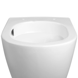 MISKA WC WISZĄCA TORNADO FLOW-WH-TR-02 BIAŁA DESKA WOLNOOPADAJĄCA DUROPLAST FLOW-WH-TR-02