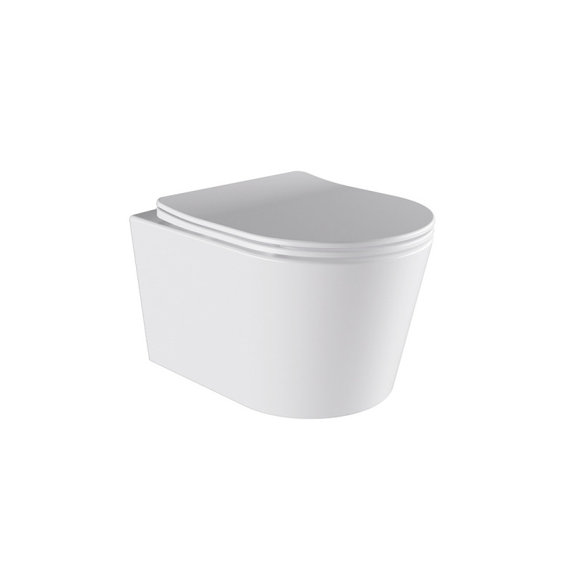 MISKA WC WISZĄCA TORNADO ELITE-WH-03 BIAŁA DESKA WOLNOOPADAJĄCA DUROPLAST ELITE-WH-03