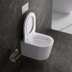 MISKA WC WISZĄCA TORNADO ELITE-WH-03 BIAŁA DESKA WOLNOOPADAJĄCA DUROPLAST ELITE-WH-03