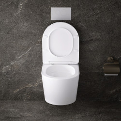 MISKA WC WISZĄCA TORNADO ELITE-WH-03 BIAŁA DESKA WOLNOOPADAJĄCA DUROPLAST ELITE-WH-03