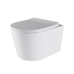MISKA WC WISZĄCA TORNADO ELITE-WH-03 BIAŁA DESKA WOLNOOPADAJĄCA DUROPLAST ELITE-WH-03