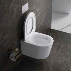 MISKA WC WISZĄCA TORNADO ELITE-WH-02 BIAŁA DESKA WOLNOOPADAJĄCA DUROPLAST ELITE-WH-02