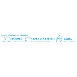 MISKA WC WISZĄCA RIMLESS RAIN-WH-RIM-03 BIAŁA DESKA WOLNOOPADAJĄCA DUROPLAST RAIN-WH-RIM-03