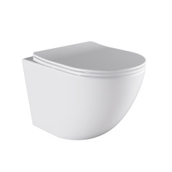 MISKA WC WISZĄCA RIMLESS PURO-WH-03 BIAŁA DESKA WOLNOOPADAJĄCA DUROPLAST PURO-WH-03