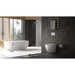 MISKA WC WISZĄCA RIMLESS PURO-WH-03 BIAŁA DESKA WOLNOOPADAJĄCA DUROPLAST PURO-WH-03