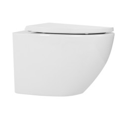 MISKA WC WISZĄCA RIMLESS PURO-WH-02 BIAŁA DESKA WOLNOOPADAJĄCA DUROPLAST PURO-WH-02