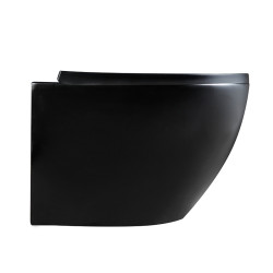 MISKA WC WISZĄCA RIMLESS PEAK-MTB-RIM-02 CZARNA MAT DESKA WOLNOOPADAJĄCA DUROPLAST PEAK-MTB-RIM-02