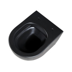 MISKA WC WISZĄCA RIMLESS PEAK-MTB-RIM-02 CZARNA MAT DESKA WOLNOOPADAJĄCA DUROPLAST PEAK-MTB-RIM-02