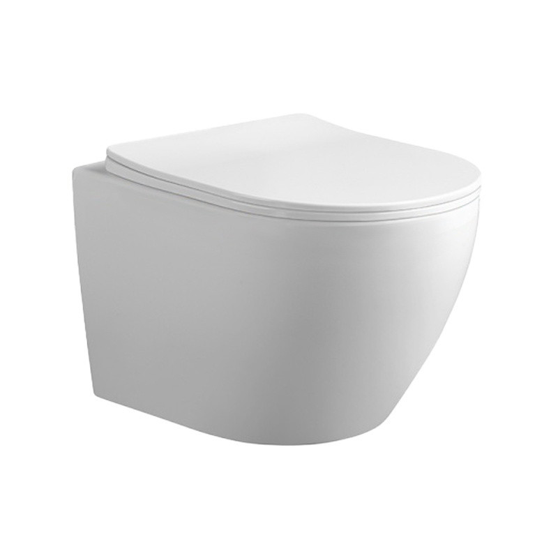 MISKA WC WISZĄCA RIMLESS MIZU-WH-RIM-03 BIAŁA DESKA WOLNOOPADAJĄCA DUROPLAST MIZU-WH-RIM-03