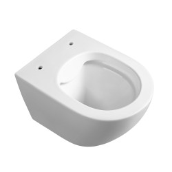 MISKA WC WISZĄCA RIMLESS MIZU-WH-RIM-01 BIAŁA DESKA WOLNOOPADAJĄCA DUROPLAST MIZU-WH-RIM-01