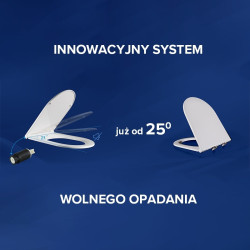 MISKA WC WISZĄCA RIMLESS MIZU-WH-GL-RIM-03 BIAŁA DESKA WOLNOOPADAJĄCA MIZU-WH-GL-RIM-03
