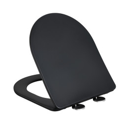 MISKA WC WISZĄCA RIMLESS MIZU-BL-RIM-03 CZARNA DESKA WOLNOOPADAJĄCA DUROPLAST MIZU-BL-RIM-03