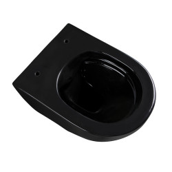 MISKA WC WISZĄCA RIMLESS MIZU-BL-RIM-02 CZARNA DESKA WOLNOOPADAJĄCA DUROPLAST MIZU-BL-RIM-02