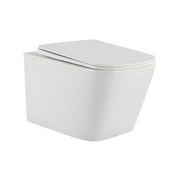 MISKA WC WISZĄCA RIMLESS AQUA-WH-03 BIAŁA DESKA WOLNOOPADAJĄCA DUROPLAST AQUA-WH-03