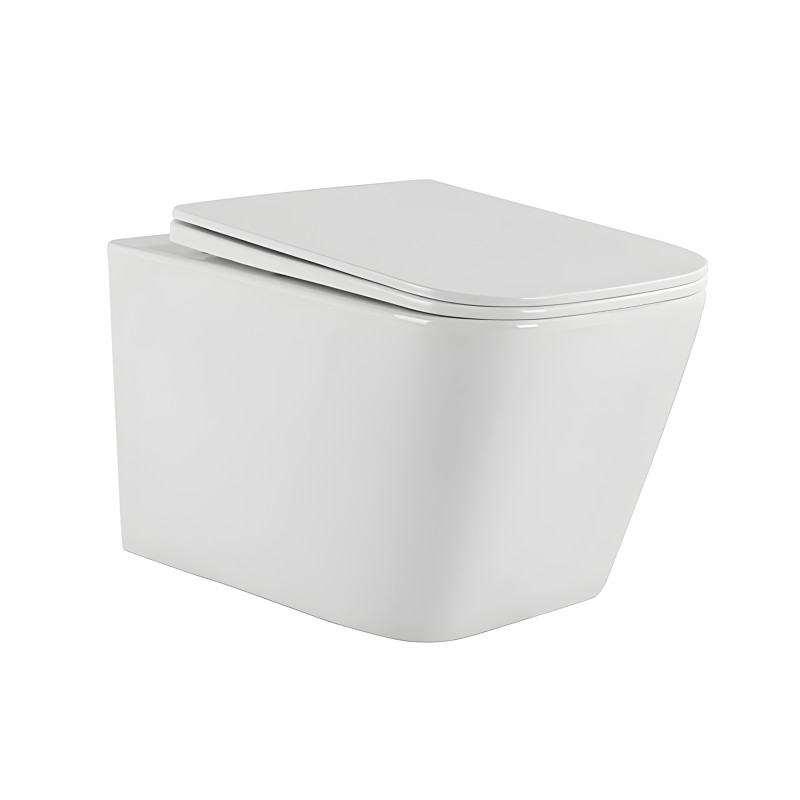 MISKA WC WISZĄCA RIMLESS AQUA-WH-03 BIAŁA DESKA WOLNOOPADAJĄCA DUROPLAST AQUA-WH-03