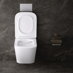 MISKA WC WISZĄCA RIMLESS AQUA-WH-03 BIAŁA DESKA WOLNOOPADAJĄCA DUROPLAST AQUA-WH-03