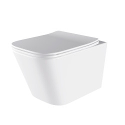 MISKA WC WISZĄCA RIMLESS AQUA-WH-03 BIAŁA DESKA WOLNOOPADAJĄCA DUROPLAST AQUA-WH-03