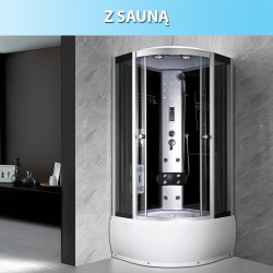 KABINA Z HYDROMASAŻEM WSH7102S 100X100 CM STERYLIZACJA OZONOWA SAUNA WSH7102S-100