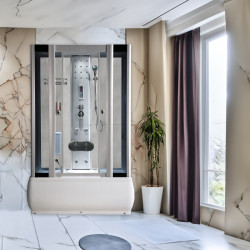 WSH7716W  KABINA Z HYDROMASAŻEM WHITE WSH7716W-WH-120X85