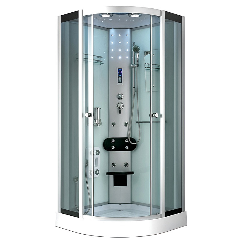 KABINA PRYSZNICOWA Z HYDROMASAŻEM WSH7180W BIAŁA 80x80 CM WSH7180W-WH-80