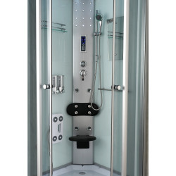 KABINA PRYSZNICOWA Z HYDROMASAŻEM WSH7180W BIAŁA 80x80 CM WSH7180W-WH-80