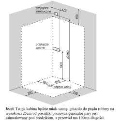 KABINA PRYSZNICOWA Z HYDROMASAŻEM WSH7180W BIAŁA 80x80 CM WSH7180W-WH-80