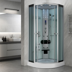 KABINA PRYSZNICOWA Z HYDROMASAŻEM WSH7180W BIAŁA 80x80 CM WSH7180W-WH-80