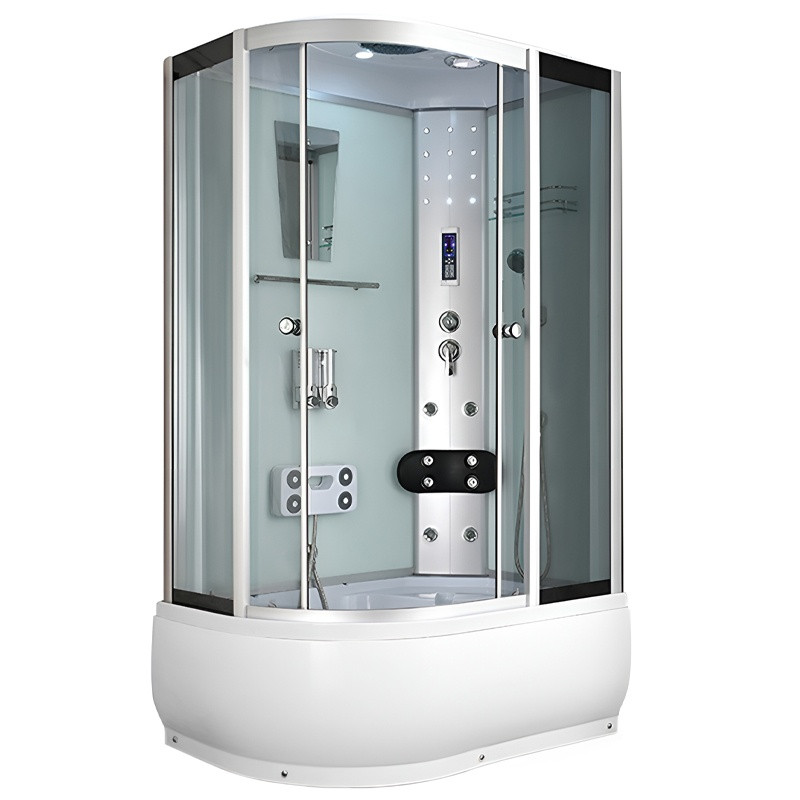 KABINA PRYSZNICOWA Z HYDROMASAŻEM WSH7106RW PRAWA BIAŁA 120x80 CM WSH7106RW-WH-120X80