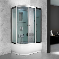 KABINA PRYSZNICOWA Z HYDROMASAŻEM WSH7106RW PRAWA BIAŁA 120x80 CM WSH7106RW-WH-120X80