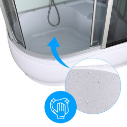KABINA PRYSZNICOWA Z HYDROMASAŻEM WSH7106RW PRAWA BIAŁA 120x80 CM WSH7106RW-WH-120X80