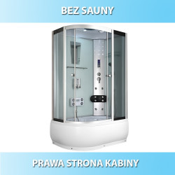 KABINA PRYSZNICOWA Z HYDROMASAŻEM WSH7106RW PRAWA BIAŁA 120x80 CM WSH7106RW-WH-120X80