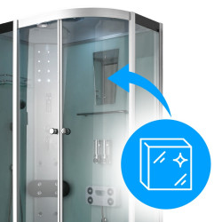 KABINA PRYSZNICOWA Z HYDROMASAŻEM WSH7106LW LEWA 120X80 WSH7106LW-WH-120X80