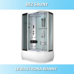 KABINA PRYSZNICOWA Z HYDROMASAŻEM WSH7106LW LEWA 120X80 WSH7106LW-WH-120X80