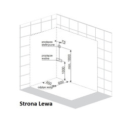 KABINA PRYSZNICOWA Z HYDROMASAŻEM WSH7106L LEWA 120x80 CM WSH7106L-120X80