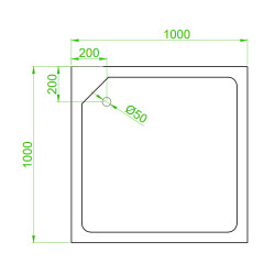 KABINA PRYSZNICOWA Z HYDROMASAŻEM LISA 100x100 CM LISA-100