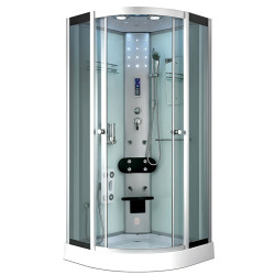 KABINA PRYSZNICOWA Z HYDROMASAŻEM I SAUNĄ WSH7180WS BIAŁA 80x80 CM WSH7180WS-WH-80
