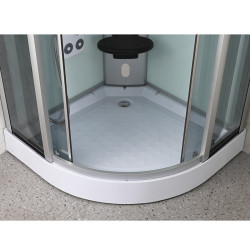 KABINA PRYSZNICOWA Z HYDROMASAŻEM I SAUNĄ WSH7180WS BIAŁA 80x80 CM WSH7180WS-WH-80
