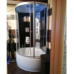 KABINA PRYSZNICOWA Z HYDROMASAŻEM I SAUNĄ WSH7127S 110x110 CM WSH7127S-110