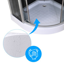 KABINA PRYSZNICOWA Z HYDROMASAŻEM I SAUNĄ WSH7120S CZARNA 90x90 CM WSH7120S-90