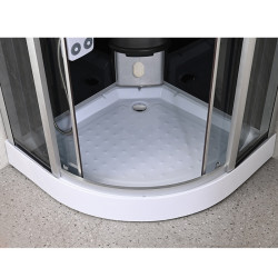 KABINA PRYSZNICOWA Z HYDROMASAŻEM I SAUNĄ WSH7120S CZARNA 90x90 CM WSH7120S-90