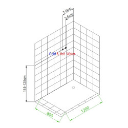 KABINA PRYSZNICOWA Z HYDROMASAŻEM ALMA LEWA 120x80 CM ALMA-L-120X80
