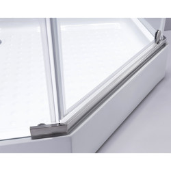 KABINA PRYSZNICOWA Z BRODZIKIEM CHROM KZ91A+SXL07A KZ91A+SXL07A-WH