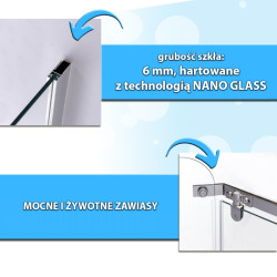 KABINA PRYSZNICOWA Z BRODZIKIEM CHROM KZ91A+SXL07A KZ91A+SXL07A-WH